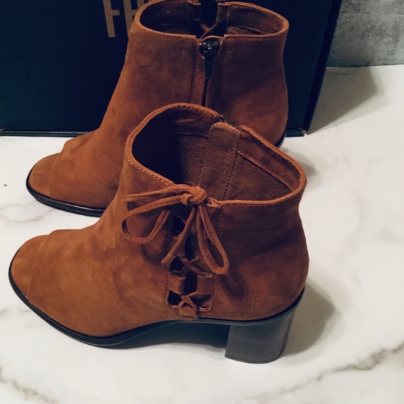 Frye Amy Side Ghillie Open Toe Ankle Boots 9.5 - Picture 5 of 9